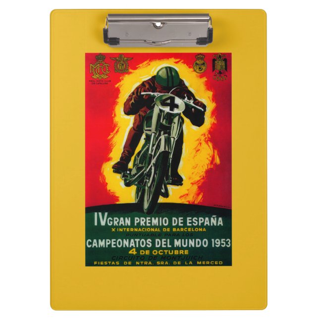 Pranchetas Gran Premio de Espana Vintage PosterEurope (Frente)