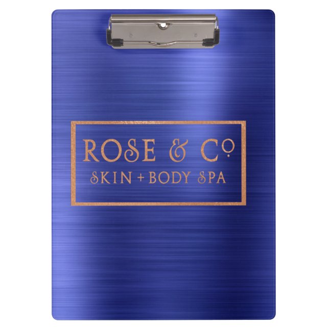 Pranchetas Grande Logotipo Sapphire Cobalto Azul Metálico (Frente)