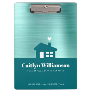 Pranchetas Green Teal Real Estate Broker House Professional