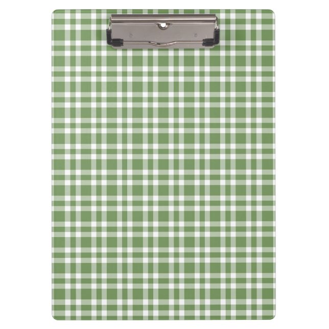 Pranchetas Green White Plaid Pattern (Frente)