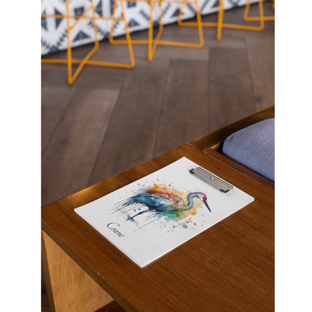 Pranchetas Grua Graciosa: Arte Watercolor, cusom (Criador carregado)