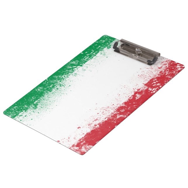 Pranchetas Grunge Splatter Painted Flag da Itália (Inclinado)