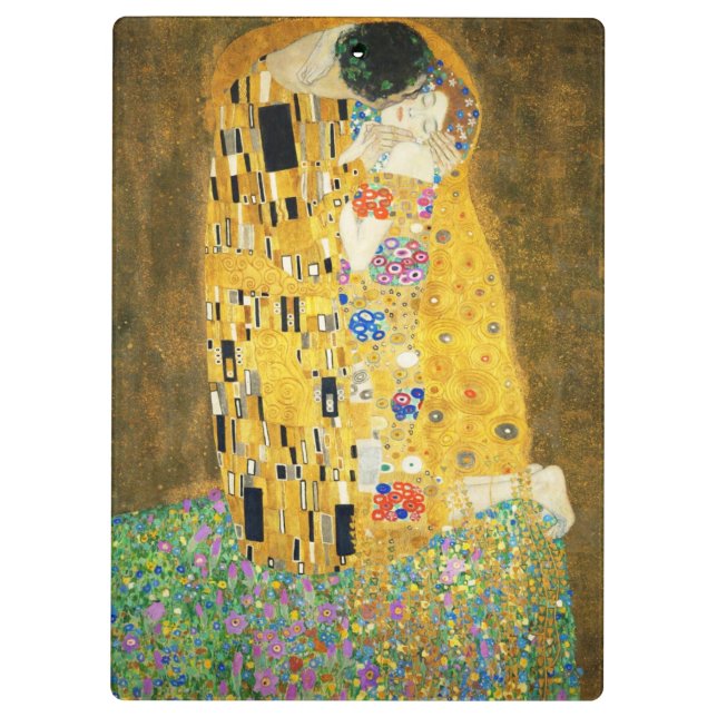 Pranchetas Gustav Klimt O Beijo Vintage Art Nouveau Painting (Verso)