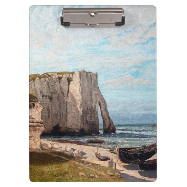 Pranchetas Gustave Courbet - Cliff no Etretat após a tempesta (Frente)