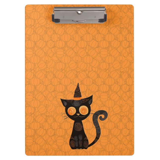Pranchetas Halloween/gato/abóbora/queda (Frente)