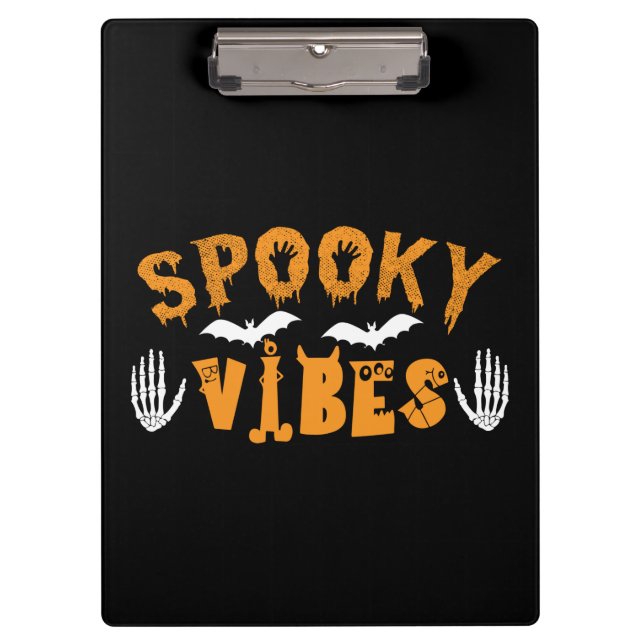 Pranchetas Halloween Spooky Vibes Aniversário (Frente)