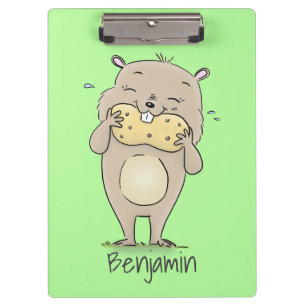 Pranchetas Hamster sorridente e bonito com desenho animado de