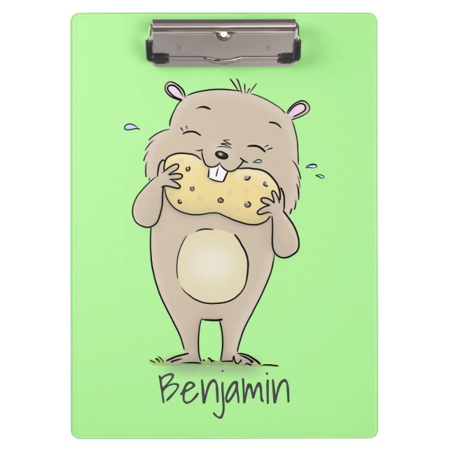 Pranchetas Hamster sorridente e bonito com desenho animado de (Frente)