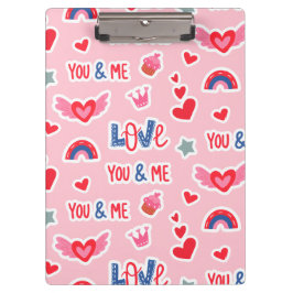 Pranchetas Happy Valentine’s Day Red Heart Art Romantic Lover