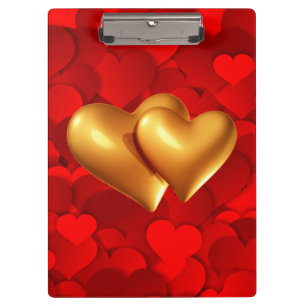 Pranchetas Heart Shaped Love Symbols Notebook