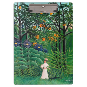 Pranchetas Henri Rousseau - Mulher caminhando em uma Floresta