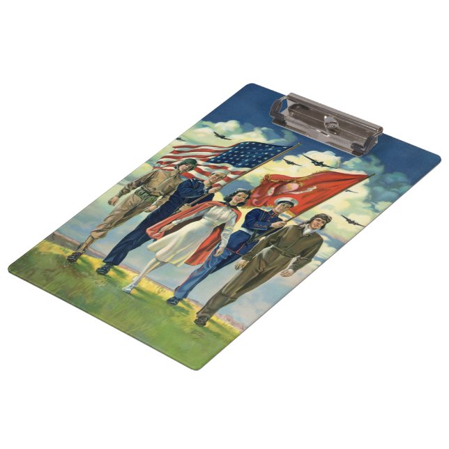 Pranchetas Heróis Patrióticos Vintage, Pessoal Militar Orgulh (Inclinado)