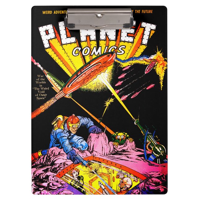 Pranchetas História em quadrinhos Planet Laser Attack Sci Fi  (Frente)
