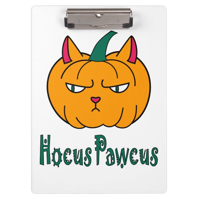 Pranchetas Hocus pawcus Halloween abóbora gengibre magia (Frente)