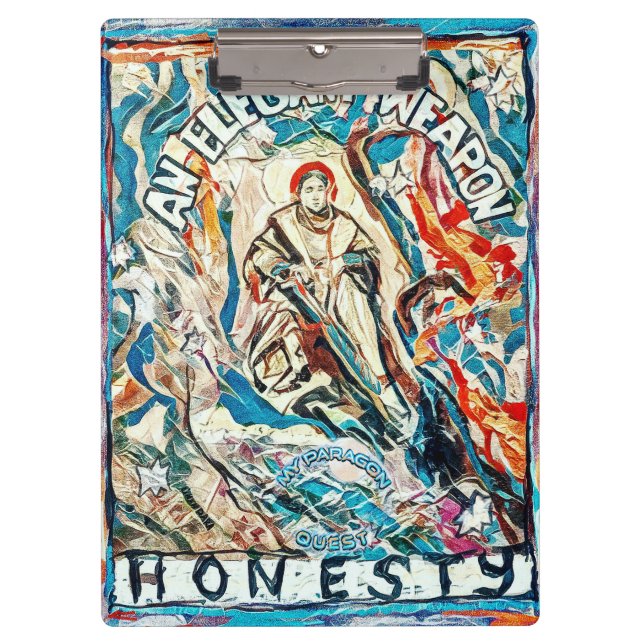 Pranchetas Honestidade, uma arma elegante. (Frente)