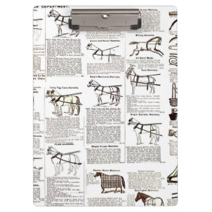 Pranchetas Horse Antique Advertising Newpaper Art