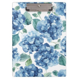 Pranchetas Hortênsia Blues | Padrão de Flor de Aquarela em Fl