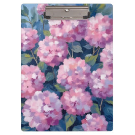 Pranchetas Hortênsias Rosa Bege Floral Aquarela
