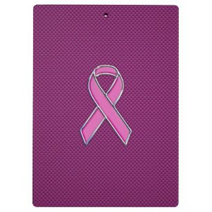 Pranchetas Hot Pink Style Ribbon Awareness Carbon Fiber
