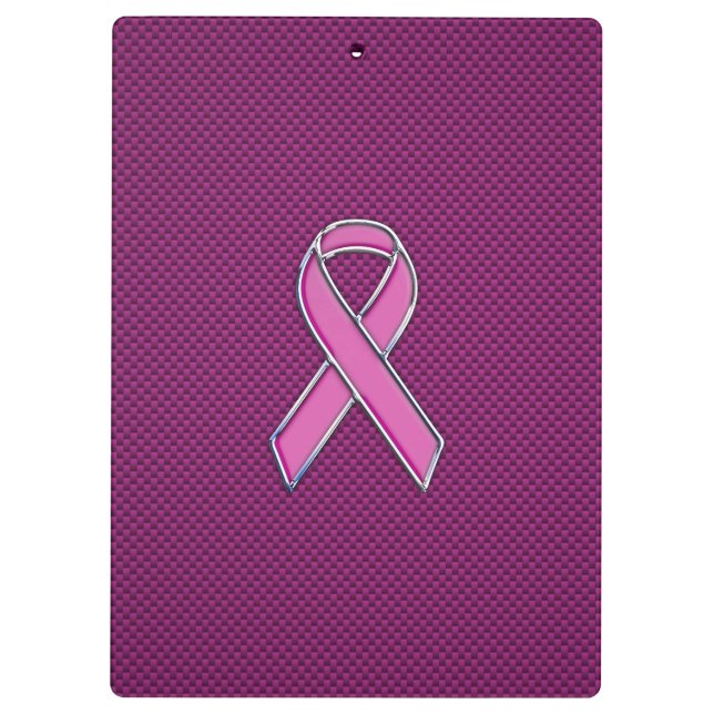 Pranchetas Hot Pink Style Ribbon Awareness Carbon Fiber (Verso)