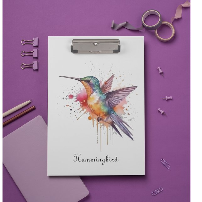 Pranchetas Hummingbird exótico e colorido personalizável (Criador carregado)