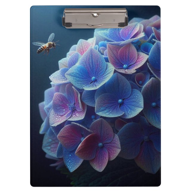 Pranchetas Hydrangeas Floral Purple e Blue (Frente)