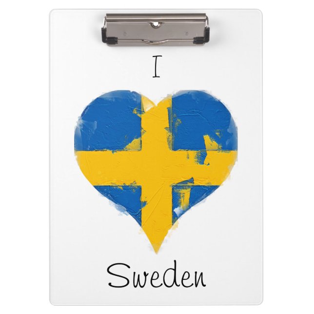 Pranchetas I Heart Suecia Swedish Flag (Frente)