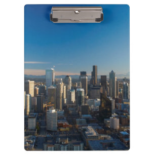 Pranchetas Ideia aérea da skyline da cidade de Seattle