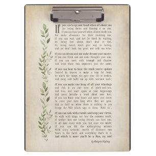 Pranchetas IF, poema inspirado de Rudyard Kipling