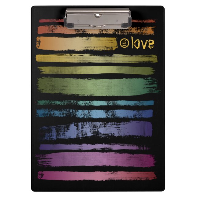 Pranchetas Igualdade Amor Pincel Arco-Íris Trave LGBTQ ID656 (Frente)