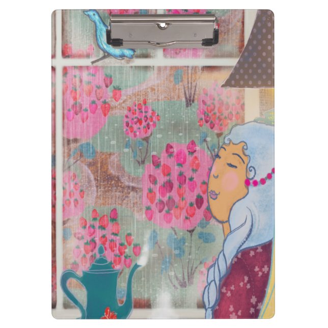 Pranchetas Illustrated Clipboard – Colorful Pattern Design (Frente)