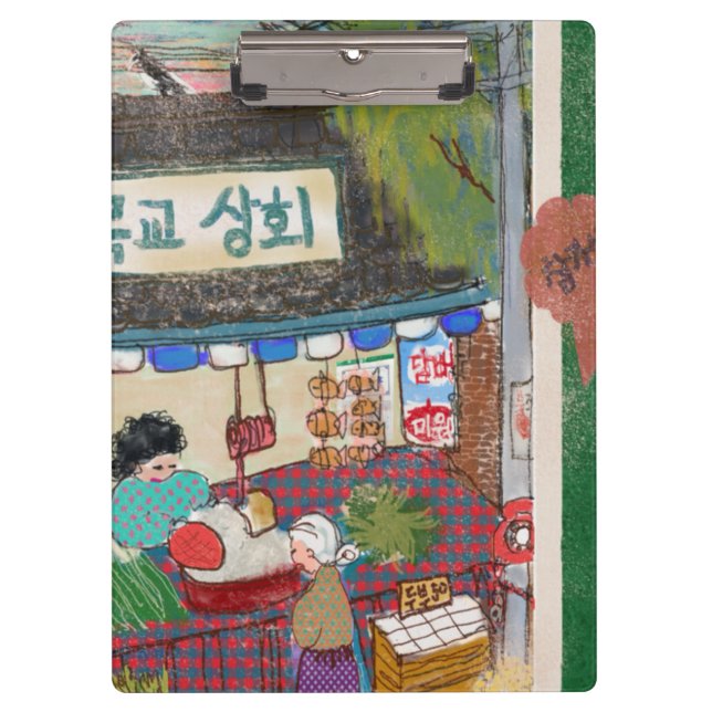 Pranchetas Illustrated Clipboard – Colorful Pattern Design (Frente)