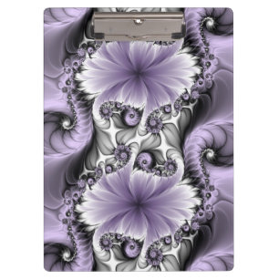 Pranchetas Ilusão Lilás Arte Floral Abstrata Fantasia Fractal