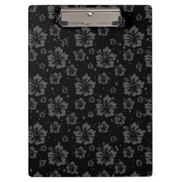 Pranchetas Ilustração da Flor Preta em Fundo Preto