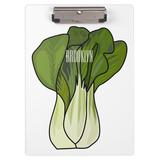 Pranchetas Ilustração de desenho animado Bok choy (Frente)