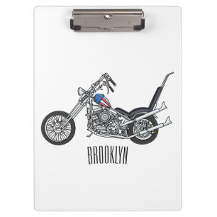 Pranchetas Ilustração de desenho animado Chopper Motorcycle 1