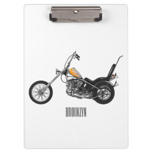 Pranchetas Ilustração de desenho animado Chopper Motorcycle 1