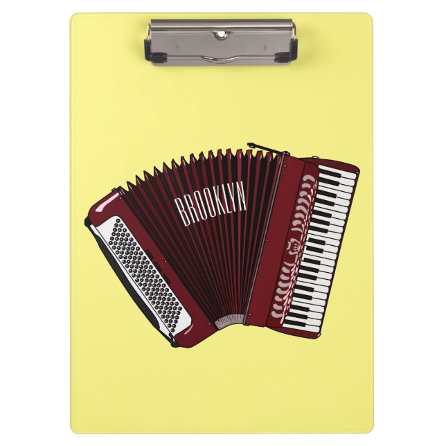 Pranchetas Ilustração de desenho animado de Accordion (Frente)