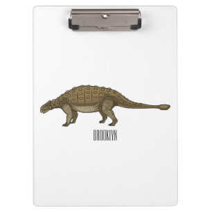 Pranchetas Ilustração de desenho animado de Ankylosaurus