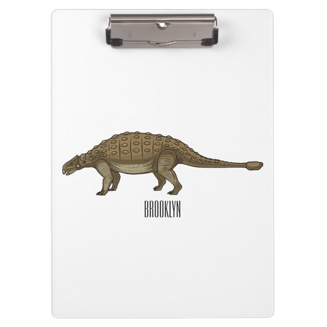 Pranchetas Ilustração de desenho animado de Ankylosaurus (Frente)
