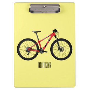 Pranchetas Ilustração de desenho animado de bicicleta