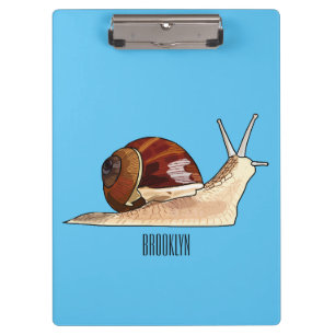 Pranchetas Ilustração de desenho animado de caracol