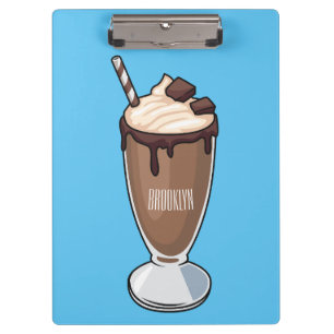 Pranchetas Ilustração de desenho animado de Chocolate Milksha