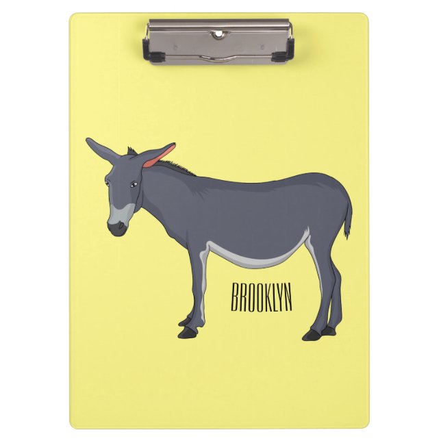 Pranchetas Ilustração de desenho animado de Donkey (Frente)