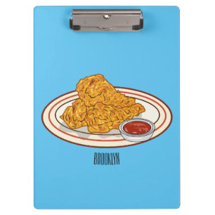 Pranchetas Ilustração de desenho animado de frango desidratad
