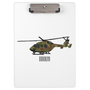 Pranchetas Ilustração de desenho animado de helicóptero do ex