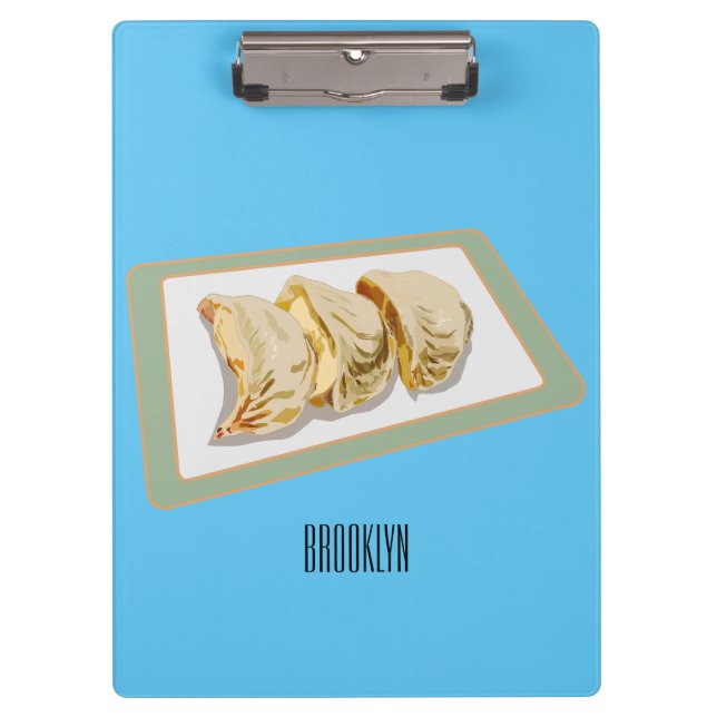 Pranchetas Ilustração de desenho animado de Jiaozi / Chinês D (Frente)