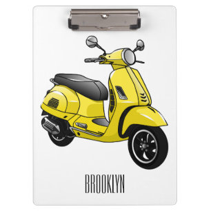 Pranchetas Ilustração de desenho animado de motocicleta