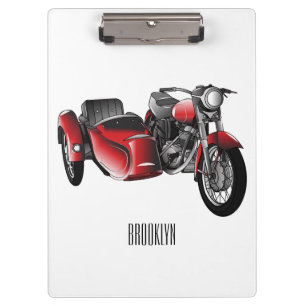Pranchetas Ilustração de desenho animado de motociclo Sidecar
