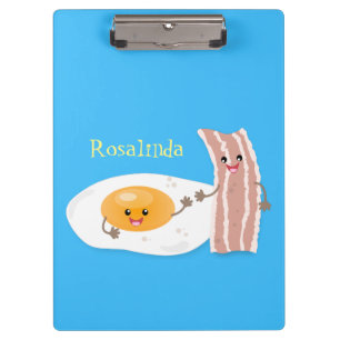 Pranchetas Ilustração de desenho animado de ovo e bacon em ka